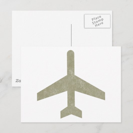 Vintages Flugzeug Postkarte (Vorne/Hinten)