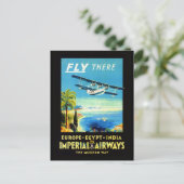 Vintages Flugzeug - Reisegeschenke und Grüße Postkarte (Stehend Vorderseite)