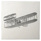 Vintages Flugzeug-Retro alte Fliese (Vorderseite)