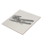 Vintages Flugzeug-Retro alte Fliese (Seite)