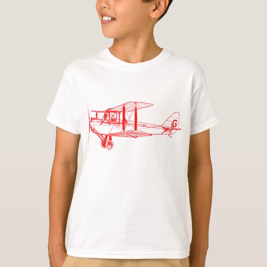 Vintages Flugzeug - Rot T-Shirt (Vorderseite)