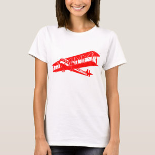 Vintages Flugzeug - Rot T-Shirt