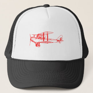 Vintages Flugzeug - Rot Truckerkappe