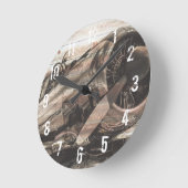 Vintages Flugzeug Runde Wanduhr (Winkel)