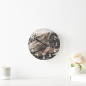 Vintages Flugzeug Runde Wanduhr (Zuhause)