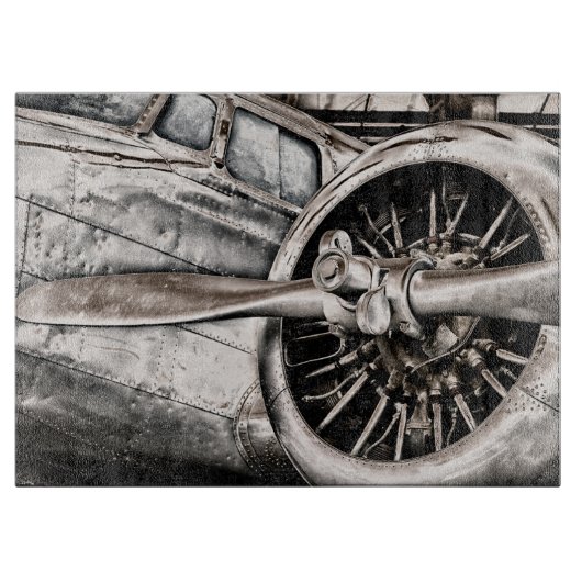 Vintages Flugzeug Schneidebrett (Vorderseite)