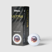 Vintages Flugzeug Schöner Himmel Golfball (Verpackungen)
