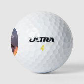 Vintages Flugzeug Schöner Himmel Golfball (Logo)