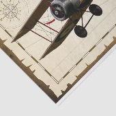 Vintages Flugzeug Seidenpapier (Ausschnitt)