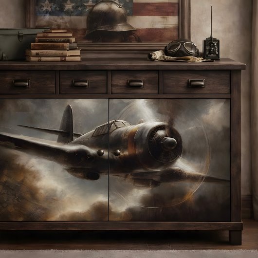 Vintages Flugzeug Seidenpapier