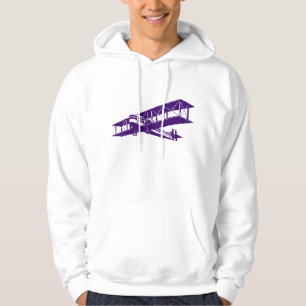 Vintages Flugzeug - Tief Lila Hoodie