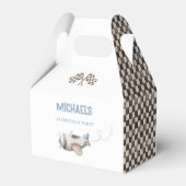 Vintages Flugzeug Top One Birthday Gefälligkeitsbo Geschenkschachtel (Rückseite)