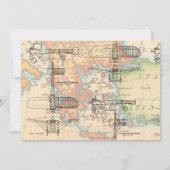 Vintages Flugzeug | Travel Baby Dusche Einladung (Rückseite)