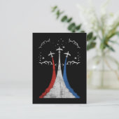 Vintages Flugzeug USA 4. Juli Luftfahrt Amerikaner Postkarte (Stehend Vorderseite)