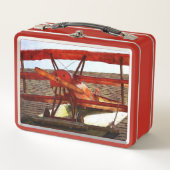 Vintages Flugzeug von Shirley Taylor Metall Brotdose (Vorderseite)