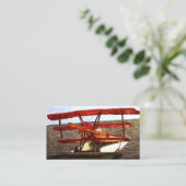 Vintages Flugzeug von Shirley Taylor Visitenkarte (Stehend Vorderseite)