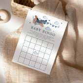 Vintages Flugzeug Wasserfarbe Baby Bingo Einladung