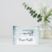 *~* Vintages Flugzeug Wolken Banner Kinderpreiswas Begleitkarte (Stehend Vorderseite)