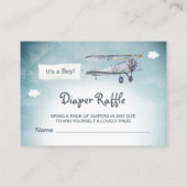 *~* Vintages Flugzeug Wolken Banner Kinderpreiswas Begleitkarte (Rückseite)