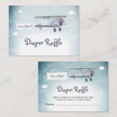 *~* Vintages Flugzeug Wolken Banner Kinderpreiswas Begleitkarte (Vorne/Hinten)