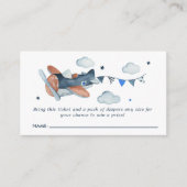 Vintages Flugzeug Wolken Kinderduschmaschine Winde Begleitkarte (Vorderseite)