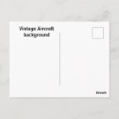 Vintages Flugzeugcockpit Postkarte (Rückseite)