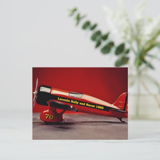 Vintages Flugzeugmodell Postkarte (Stehend Vorderseite)