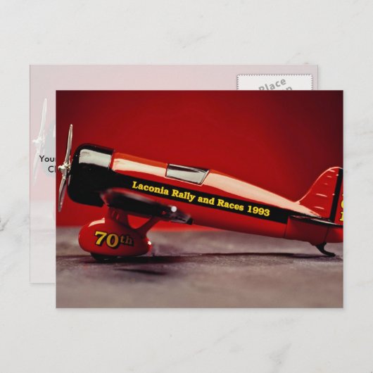 Vintages Flugzeugmodell Postkarte (Vorne/Hinten)