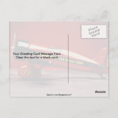 Vintages Flugzeugmodell Postkarte (Rückseite)