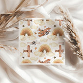 Vintages Flugzeugmuster Serviette