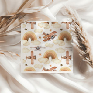 Vintages Flugzeugmuster Serviette