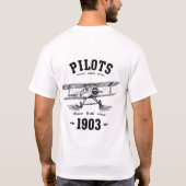 Vintages Flugzeugpilotendesign seit 1903 T-Shirt (Rückseite)