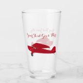 Vintages Flugzeugpint-Glas-Bär Soda Tumbler (Rückseite)