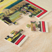 Vintages Flugzeugtrip - Französisches Brettspiel Puzzle (Seite)