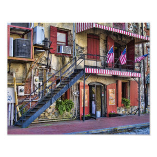 Vintages Fluss-Straßen-Savanne-Georgia-Reise-Foto Fotodruck