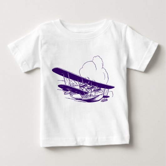 Vintages Flying Boat Baby T-shirt (Vorderseite)