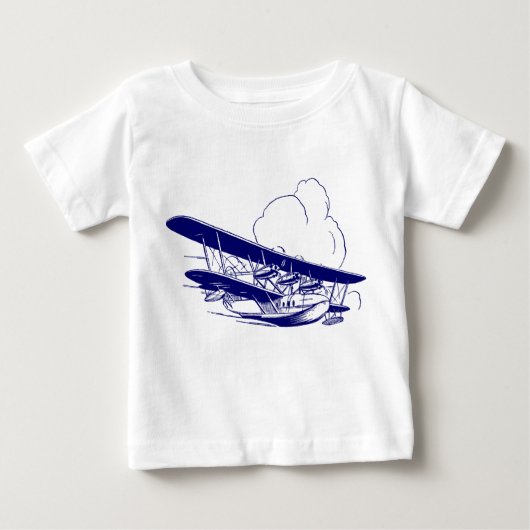 Vintages Flying Boat Baby T-shirt (Vorderseite)