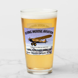 Vintages Flying Moose Aviation-Zeichen Glas