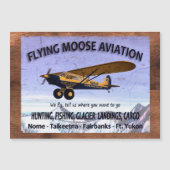Vintages Flying Moose Aviation-Zeichen Magnetkarte (Vorderseite)