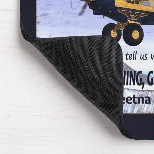 Vintages Flying Moose Aviation-Zeichen Mousepad (Ecke)