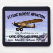 Vintages Flying Moose Aviation-Zeichen Mousepad (Vorne)