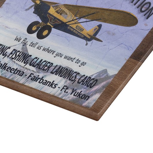 Vintages Flying Moose Aviation-Zeichen Schneidebrett (Ecke)