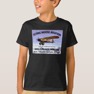 Vintages Flying Moose Aviation-Zeichen T-Shirt