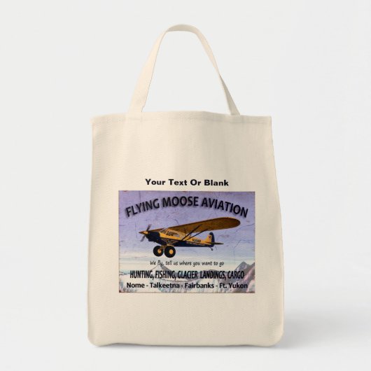 Vintages Flying Moose Aviation-Zeichen Tragetasche (Vorne)