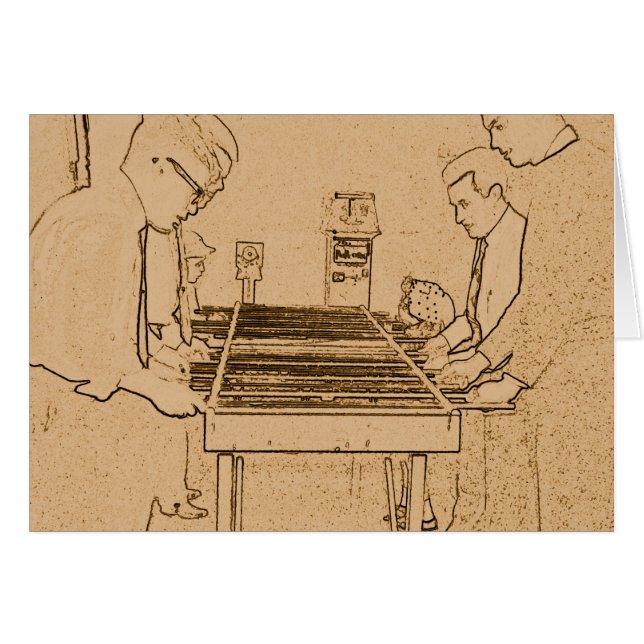 VINTAGES FOOSBALL FUZBOLL FOTO ART TABLE FOOTBALL (Vorderseite (Horizontal))