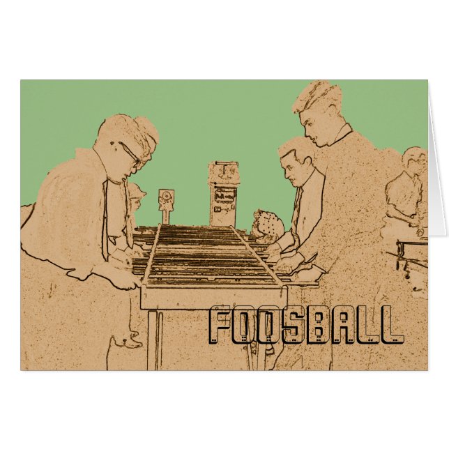 VINTAGES FOOSBALL FUZBOLL FOTO ART TABLE FOOTBALL (Vorderseite (Horizontal))