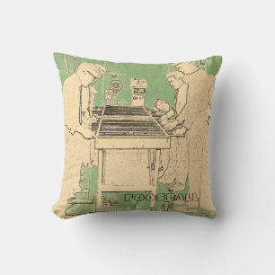 VINTAGES FOOSBALL FUZBOLL FOTO ART TABLE FOOTBALL KISSEN