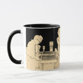 VINTAGES FOOSBALL FUZBOLL FOTO ART TABLE FOOTBALL TASSE (Links)