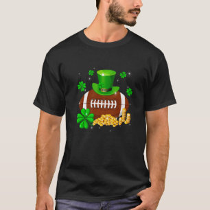 Vintages Football St. Patrick's Day Kleeblatt T-Shirt