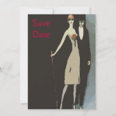 Vintages formales Rett Save The Date (Rückseite)